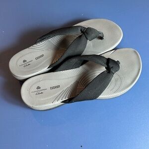 Clarks Gray and Black Sandals